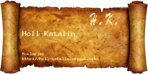 Holl Katalin névjegykártya