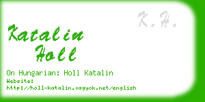 katalin holl business card